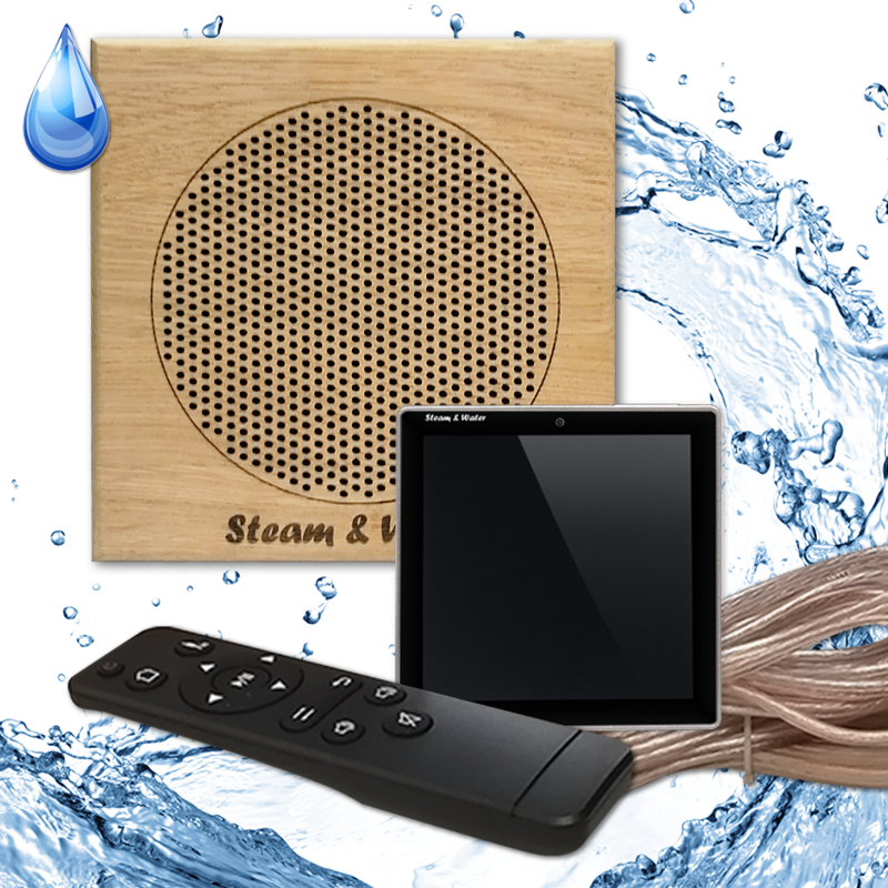 Комплект акустической системы встраиваемый SW-Sensor-1 Black (одна колонка Wood, квадрат)