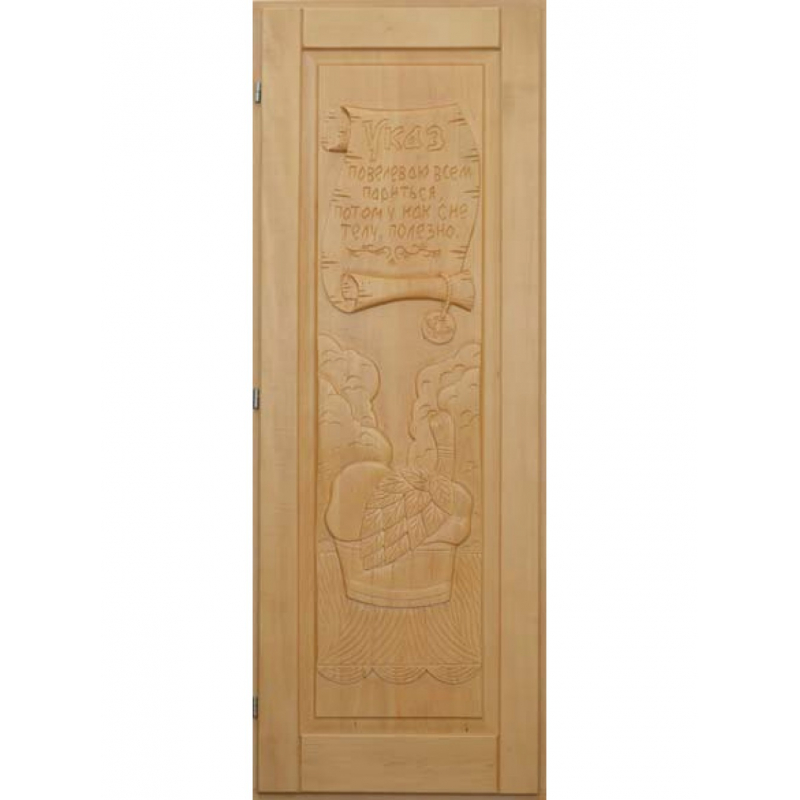 Деревянная дверь для бани DoorWood Указ Кавказская Липа