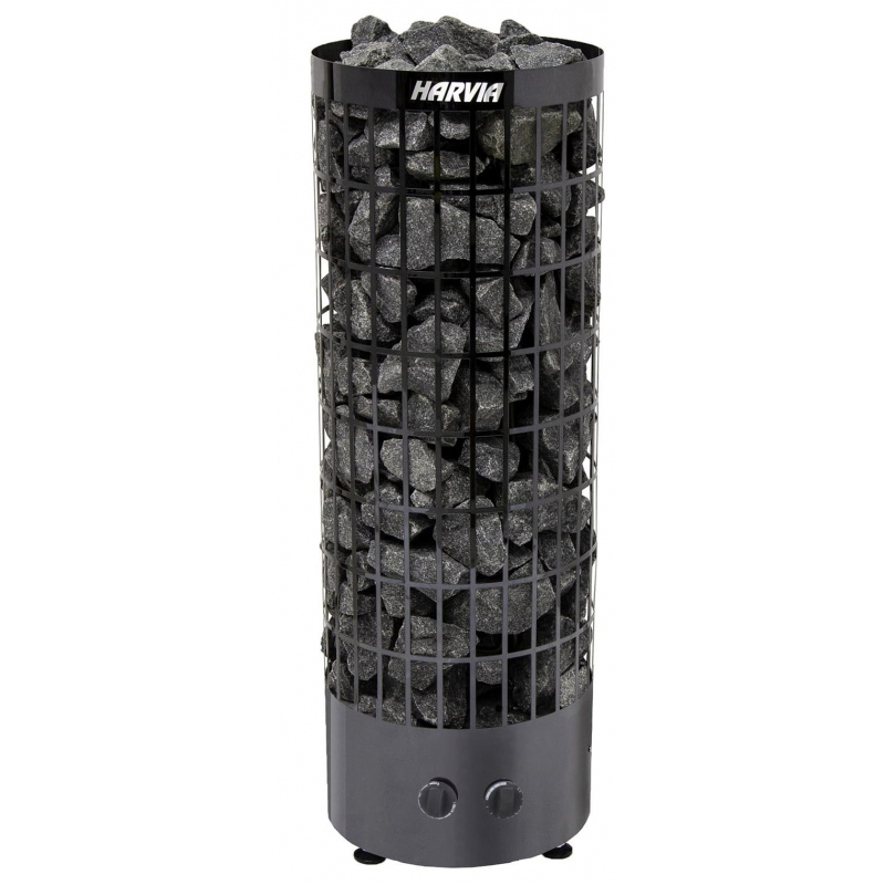 Электрическая печь для сауны Harvia Cilindro PC70 Black Steel, со встроенным пультом HPC700400M
