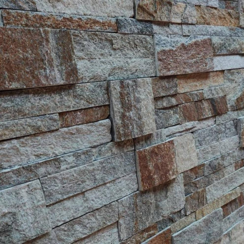 3d панели из натурального камня. Кварцит серо-зелёный