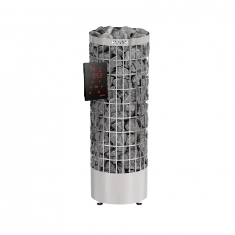 Электрическая печь для сауны Harvia Cilindro PC110XE Steel (с выносным пультом в комплекте) HPC1104XE