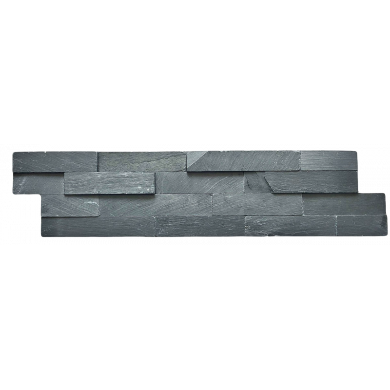 3d панели из натурального камня. Сланец чёрный (600х150х10-20 мм)