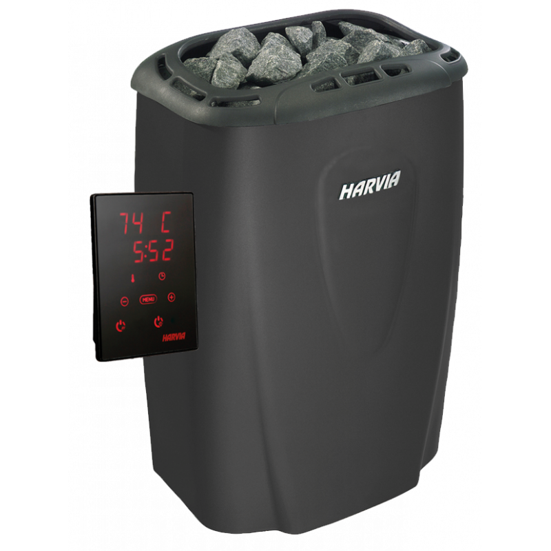 Электрическая печь для сауны Harvia Moderna V80XE Black (выносной пульт в комплекте) HVE804XEM