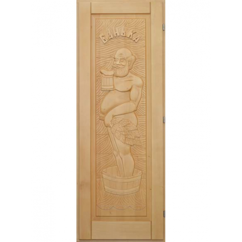Деревянная дверь для бани DoorWood Дед Кавказская Липа