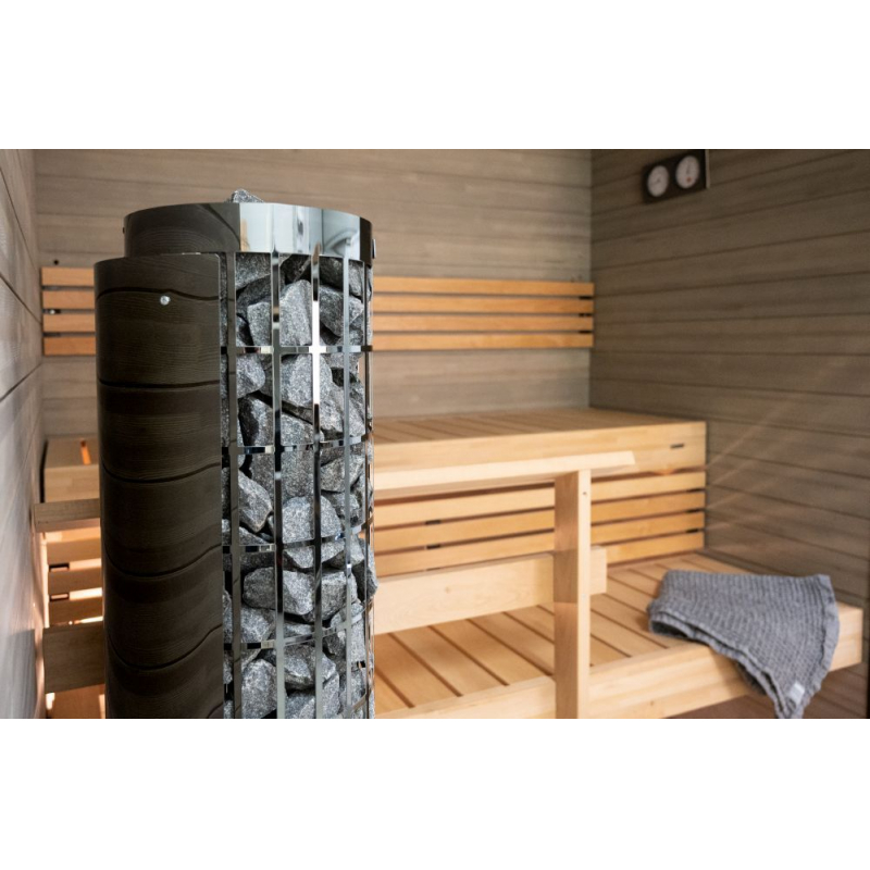 Электрическая печь для сауны Harvia Cilindro PC66E Black Steel, без пульта HPCE66400M
