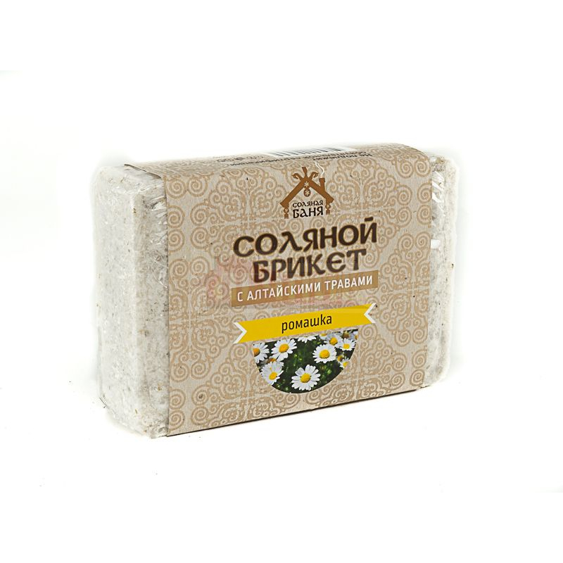 Соляной брикет "Соляная баня" с Алтайскими травами "Ромашка" 1,35 кг