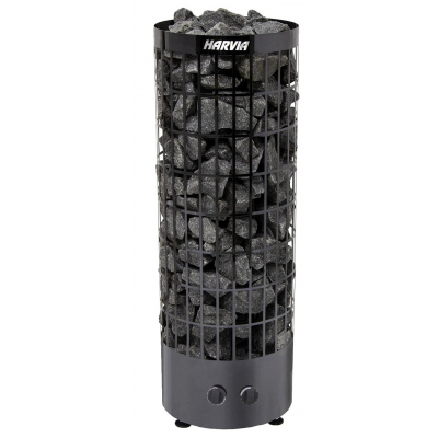 Электрическая печь для сауны Harvia Cilindro PC70 Black Steel, со встроенным пультом HPC700400M