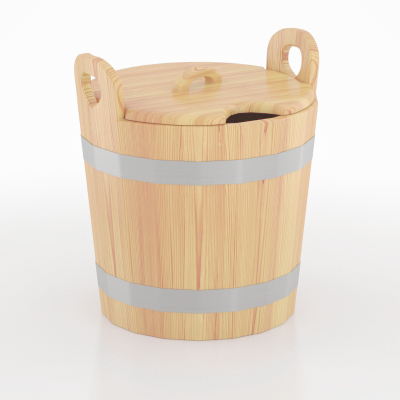 Запарник для бани BentWood кедр натуральный (с крышкой) 22л