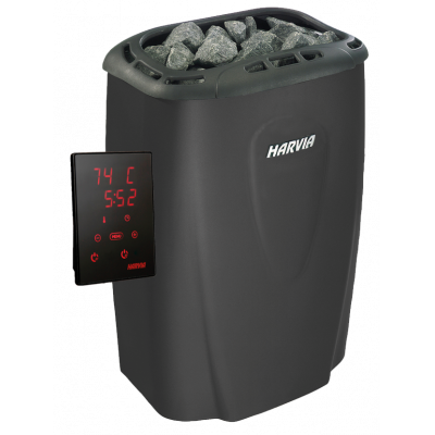 Электрическая печь для сауны Harvia Moderna V60XE Black (выносной пульт в комплекте) HVE604XEM
