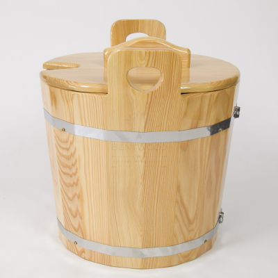 Запарник для бани BentWood лиственница натуральная (с крышкой) 22л