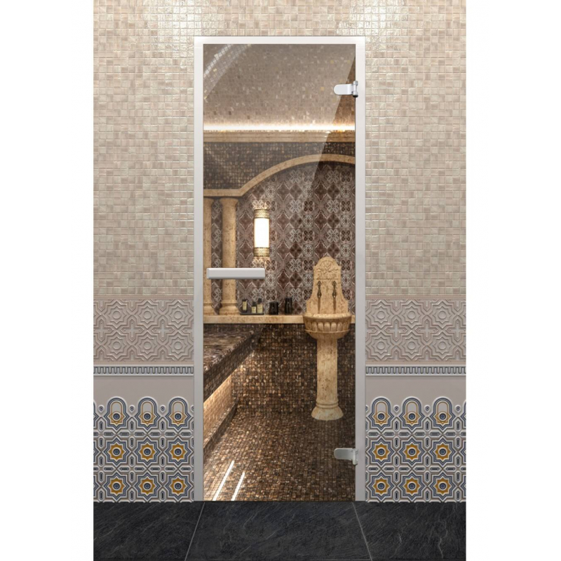 Стеклянная дверь для турецкой бани DoorWood Хамам Лайт