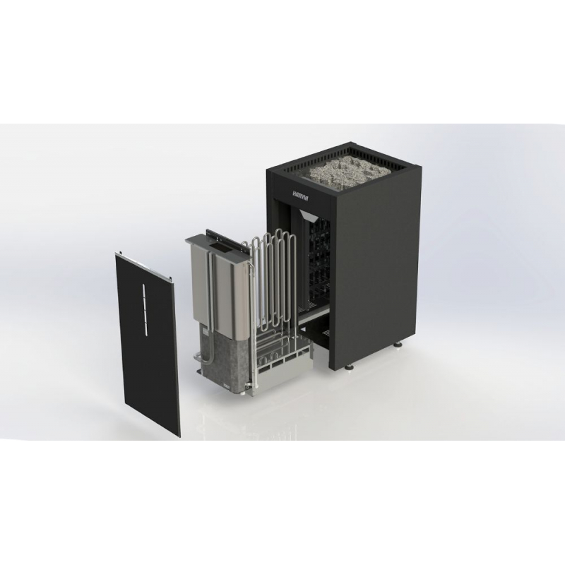 Электрическая печь для сауны Harvia Virta Combi HL70SА Black с парогенератором, автомат, без пульта HL700400SA