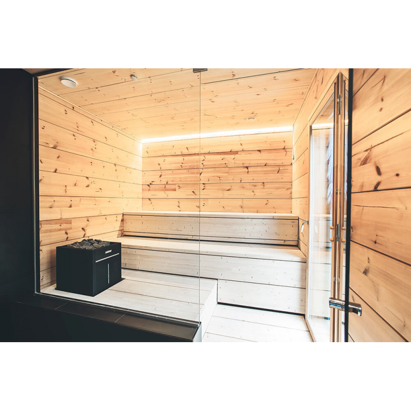 Электрическая печь для сауны Harvia Virta Combi HL90S Black с парогенератором, без пульта HL900400S