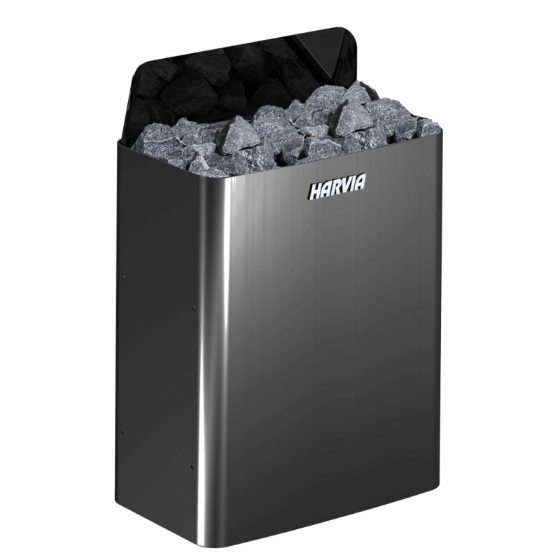 Электрическая печь для сауны Harvia The Wall SW60E Black Steel, без пульта HSWE600400M