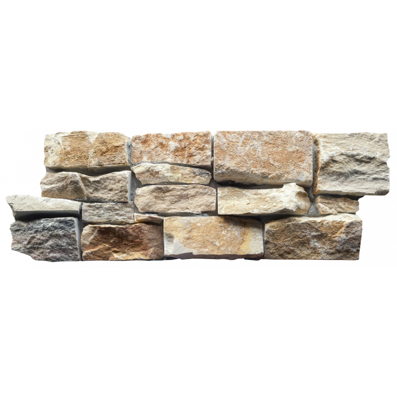 3d панели из натурального камня. Кварцит бежевый (Грубый камень 550x200x20-40 мм)