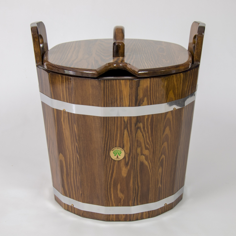 Запарник для бани BentWood лиственница морёная (с крышкой) 22л